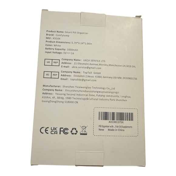 Comfytemp Smart Pill Organizer - 7-Day Portable BPA-Free Pill Case - Picture 5 of 5